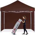 MASTERCANOPY Durable Pop-Up Canopy Tent 10X15 Heavy Duty Instant Canopy with Sidewalls (White) Sporting Goods > Outdoor Recreation > Camping & Hiking > Tent Accessories MASTERCANOPY Brown 10x10 