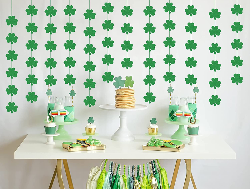 Jollylife 12PCS St. Patrick’S Day Shamrock Decorations - Lucky Irish Party Hanging Ornaments Garland Cutouts Arts & Entertainment > Party & Celebration > Party Supplies jollylife   