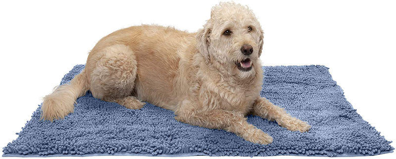 Furhaven Pet Products - Thermanap Cat Bed Pad, Thermanap Dog Blanket Mat, Self-Warming Waterproof Throw Blanket, Muddy Paws Absorbent Towel Floor Rug, and More Animals & Pet Supplies > Pet Supplies > Dog Supplies > Dog Beds Furhaven Chenille Blue Shammy Towel Rug X-Large