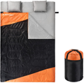 Extremus Rectangular Camping Sleeping Bag, 3-Season Comfort, Single/Double Backpacking Sleeping Bags for Adults, Lightweight, Water Repellency,Camping Gear, Stuff Sack with Compression Straps Included Sporting Goods > Outdoor Recreation > Camping & Hiking > Sleeping Bags Extremus B: Double-Black/Orange  