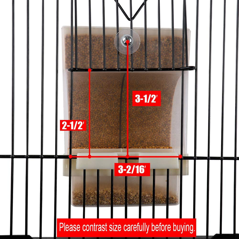 FinYii No-Mess Automatic Bird Feeder - Parrot Feeder Cage Accessories Supplies for Parakeet Canary Cockatiel Finch Animals & Pet Supplies > Pet Supplies > Bird Supplies > Bird Cage Accessories > Bird Cage Food & Water Dishes FinYii   