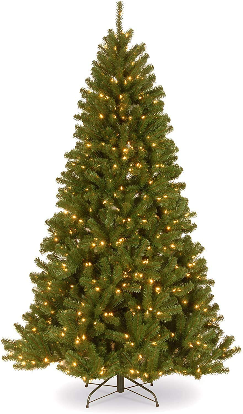 National Tree Company Pre-lit Artificial Christmas Tree | Includes Pre-strung White Lights and Stand | North Valley Spruce - 4.5 ft Home & Garden > Decor > Seasonal & Holiday Decorations > Christmas Tree Stands National Tree 7 ft  