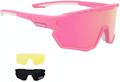 Sports Sunglasses Cycling Glasses Polarized Cycling, Baseball,Fishing, Ski Running,Golf Sporting Goods > Outdoor Recreation > Cycling > Cycling Apparel & Accessories GIEADUN Pink  