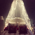 Mosquito Net for Bed, Bed Canopy with 100 Led String Lights, Ultra Large Hanging Queen Canopy Bed Curtain Netting for Baby, Kids, Girls or Adults. 1 Entry,For Single to King Size Beds | Camping Sporting Goods > Outdoor Recreation > Camping & Hiking > Mosquito Nets & Insect Screens Comtelek Fairy Lights Canopy  