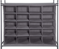 STORAGE MANIAC 20-Cube Stackable Shoe Cubby Organizer, Free Standing Shoe Cube Rack for Entryway, Bedroom, Apartment, Closet, Gray Furniture > Cabinets & Storage > Armoires & Wardrobes STORAGE MANIAC Gray 20 Cube 