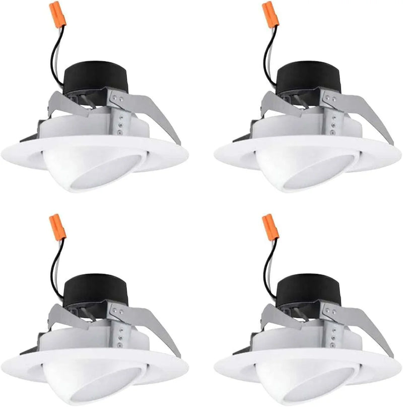 Hubbell (Case of 4) LBEB6A7L27K9 WH PRESCOLITE LED Recessed Can Retrofit Kit with 5 6 Inch Recessed Housing, Directional Eyeball LED Downlight, 2700K Home & Garden > Lighting > Flood & Spot Lights Hubbell   