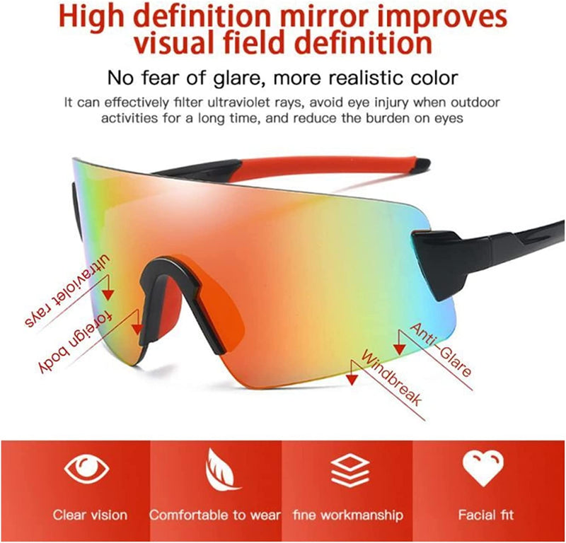 VSOLS Man Cycling Glasses Women MTB Bike Glasses Bicycle Running Fishing Sports Sunglasses Cycling Sunglasses Eyewear (Color : 01) Sporting Goods > Outdoor Recreation > Cycling > Cycling Apparel & Accessories VSOLS   
