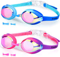 Freela Kids Goggles, 2 Pack Kids Swim Goggles (3-12), anti Fog UV Protection Swimming Goggles for Toddler Kids Boys Girls Sporting Goods > Outdoor Recreation > Boating & Water Sports > Swimming > Swim Goggles & Masks Freela Pink & Blue  