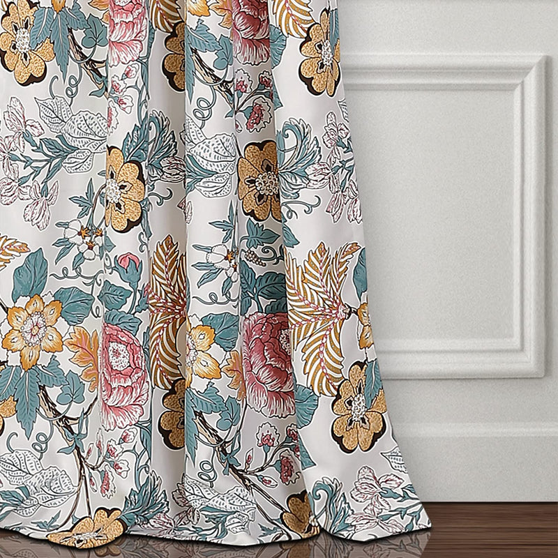 Lush Decor Sydney Curtains | Floral Garden Room Darkening Window Panel Set for Living, Dining, Bedroom (Pair), 84” X 52”, Blue and Yellow, L, Blue & Yellow Sporting Goods > Outdoor Recreation > Fishing > Fishing Rods Triangle Home Fashions   