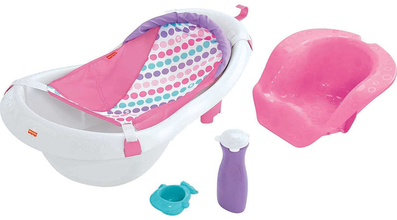 Fisher-Price 4-In-1 Sling 'N Seat Tub – Pacific Pebble, Convertible Baby to Toddler Bath Tub with Support and Seat