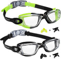 Eversport Swim Goggles Pack of 2 Swimming Goggles anti Fog for Adult Men Women Youth Kids Sporting Goods > Outdoor Recreation > Boating & Water Sports > Swimming > Swim Goggles & Masks EverSport Pistachio Green/Black & Black  