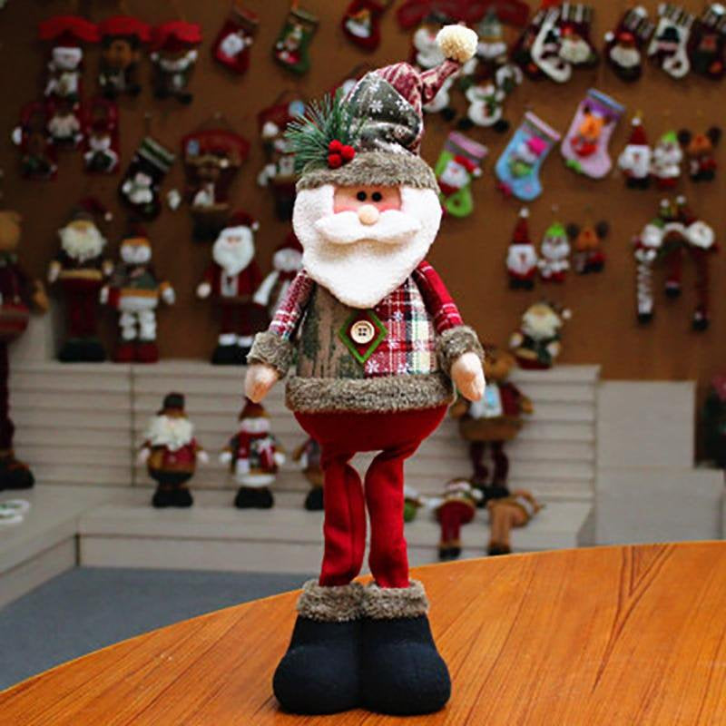 Household Christmas Decoration Dolls Santa Claus Elk Snowman Window Decoration Christmas Supplies  Popvcly Santa Claus  