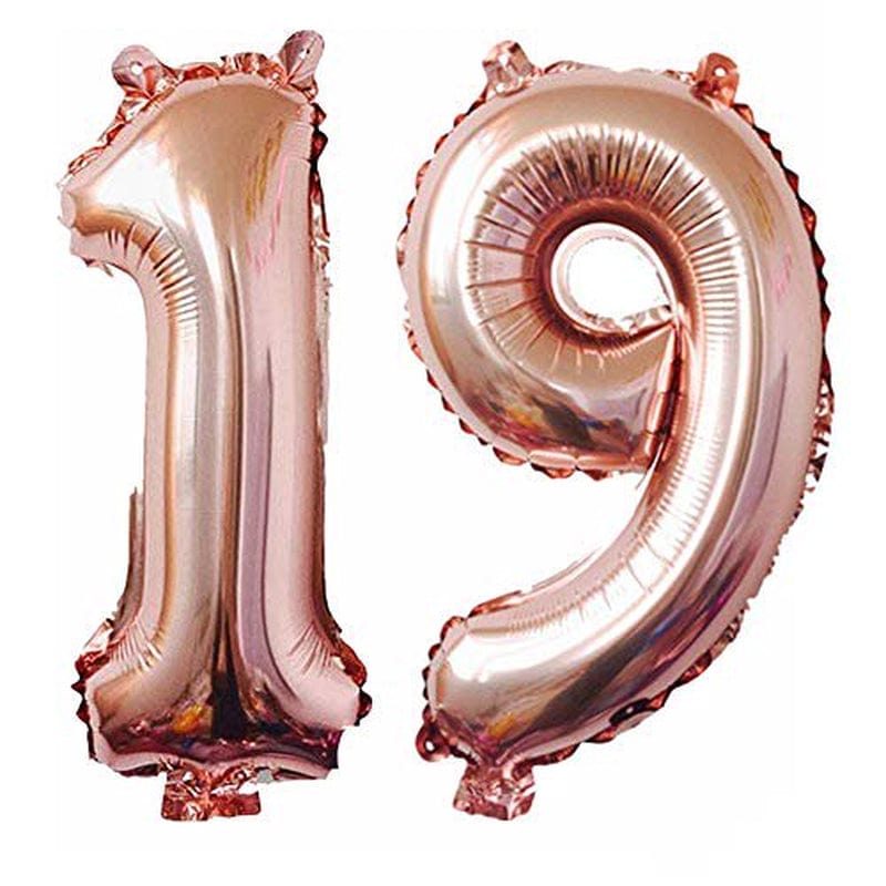 19Th Birthday Decorations Party Supplies, Jumbo Rose Gold Foil Balloons for Birthday Party Supplies,Anniversary Events Decorations and Graduation Decorations Sweet 19 Party,19Th Anniversary Arts & Entertainment > Party & Celebration > Party Supplies sunnylifyau   