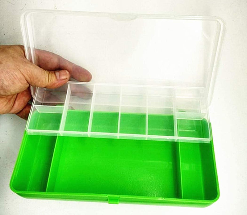 Toasis Fishing Lure Storage Container Organizer Double Layer Tackle Plastic Box (Green & Clear-2Pack) Sporting Goods > Outdoor Recreation > Fishing > Fishing Tackle Beihai Global Enterprise Co., Ltd   