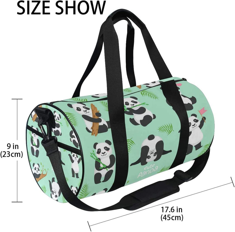 Cute Panda Duffel Bag,Canvas Travel Bag for Gym Sports and Overnight Home & Garden > Household Supplies > Storage & Organization ALAZA   