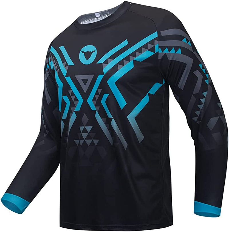 Men'S MTB Jersey Long Sleeve Mountain Bike Shirt Bicycle Cycling Tops Quick Dry&Moisture-Wicking Sporting Goods > Outdoor Recreation > Cycling > Cycling Apparel & Accessories KOL DEALS 012 X-Large 