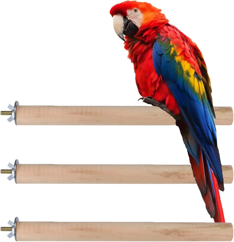 3PCS Bird Wood Perch Stick Stand Beak Paw Grinding Chew Cage Accessories for Parrot Parakeet Cockatiel Lovebird Conure Cockatoo Animals & Pet Supplies > Pet Supplies > Bird Supplies Litewoo A: 0.8x7.08inch (3pcs)  