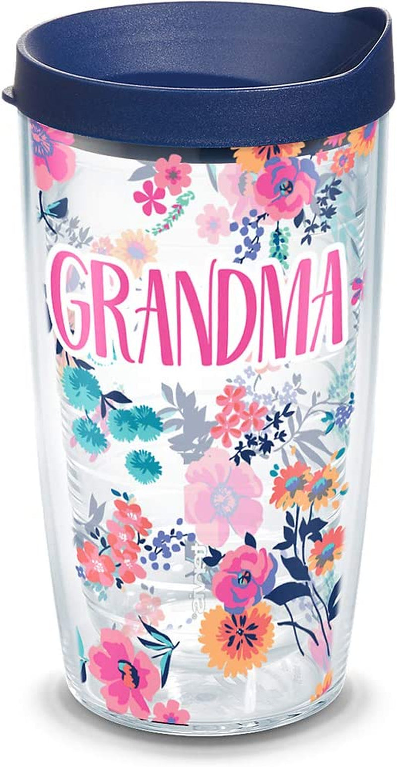 Tervis Made in USA Double Walled Dainty Floral Mother'S Day Insulated Tumbler Cup Keeps Drinks Cold & Hot, 16Oz, Gigi Home & Garden > Kitchen & Dining > Tableware > Drinkware Tervis Grandma 16oz 