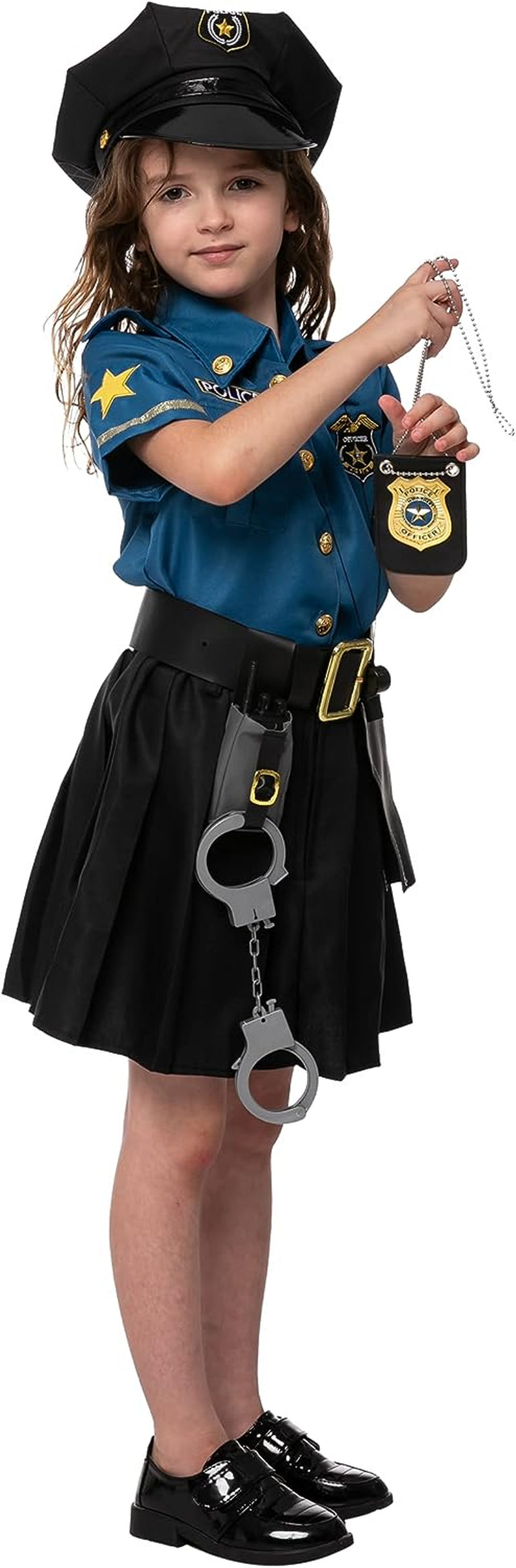 Spooktacular Creations Police Officer Costume for Kids in Light Blue Colour for Girls 3T to L  Spooktacular Creations   