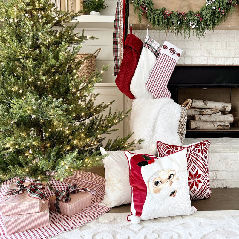 My Texas House Fallon Red Snowflake Polyester Christmas Tree Skirt, 52" Home & Garden > Decor > Seasonal & Holiday Decorations > Christmas Tree Skirts Textiles From Europe   