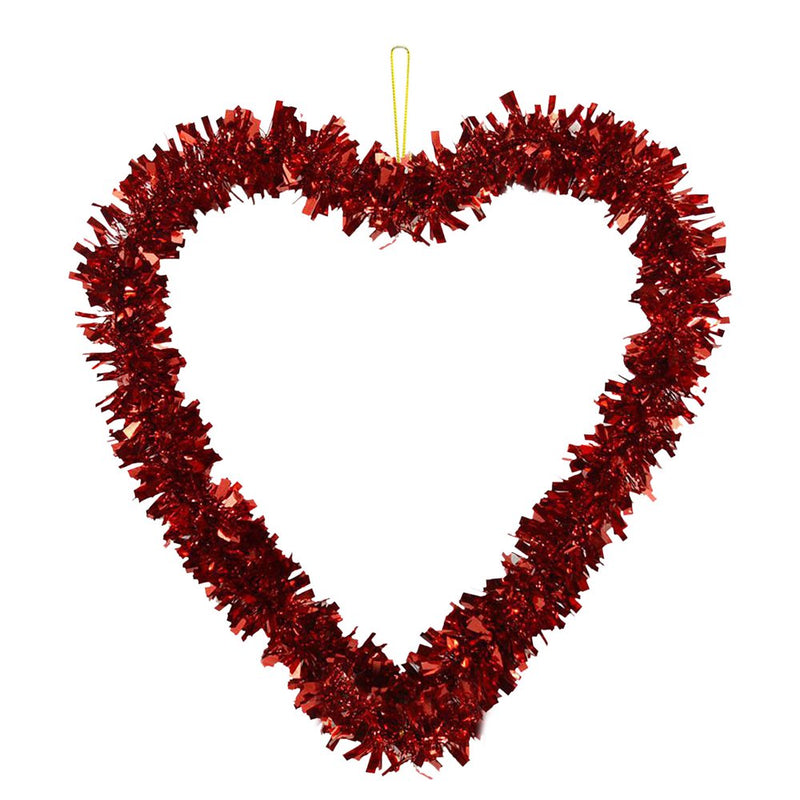 Forestyashe Home Decor Valentine'S Day Love Heart Shape Garland Wall Hanging Decoration Party Pendant Gold Plastic Home & Garden > Decor > Seasonal & Holiday Decorations WOCLEILIY One Size Red 