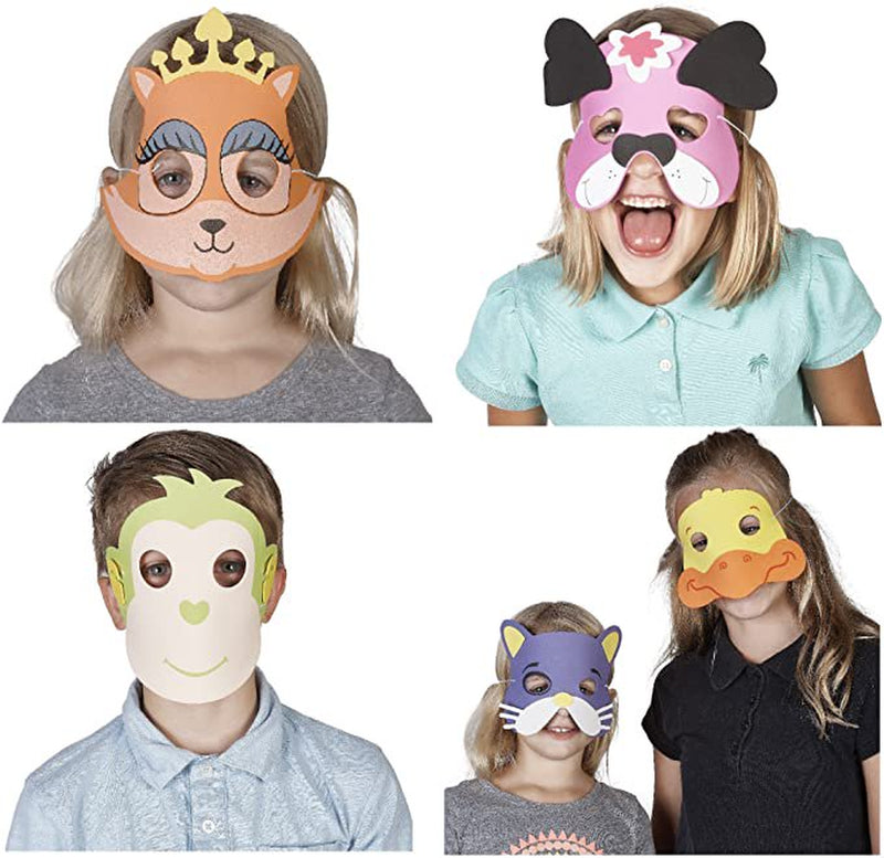 Prextex Halloween Masks | Assorted Foam Animal Masks |Purm Masks, Halloween Masks, Dress up Party Accessory - 50 Piece Apparel & Accessories > Costumes & Accessories > Masks Prextex   