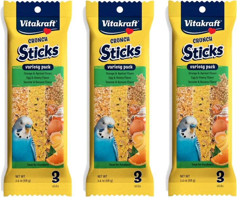 Vitakraft Kracker Crunch Treat Sticks Variety Pack for Parakeets - 3 PACK Animals & Pet Supplies > Pet Supplies > Bird Supplies > Bird Food Vitakraft   