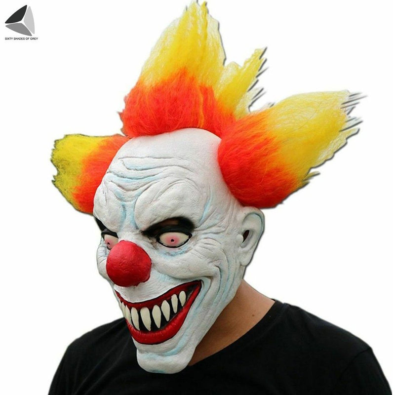 Sixtyshades Scary Red Hair Clown Mask Halloween Creepy Masquerade Mask for Cosplay Costume Party Props Apparel & Accessories > Costumes & Accessories > Masks Sixtyshades of Grey   