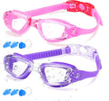 Elimoons Swim Goggles for Men Women, Swimming Goggles anti Fog UV Protection, 2 Pack Sporting Goods > Outdoor Recreation > Boating & Water Sports > Swimming > Swim Goggles & Masks Elimoons 06.clear Pink+clear Purple  