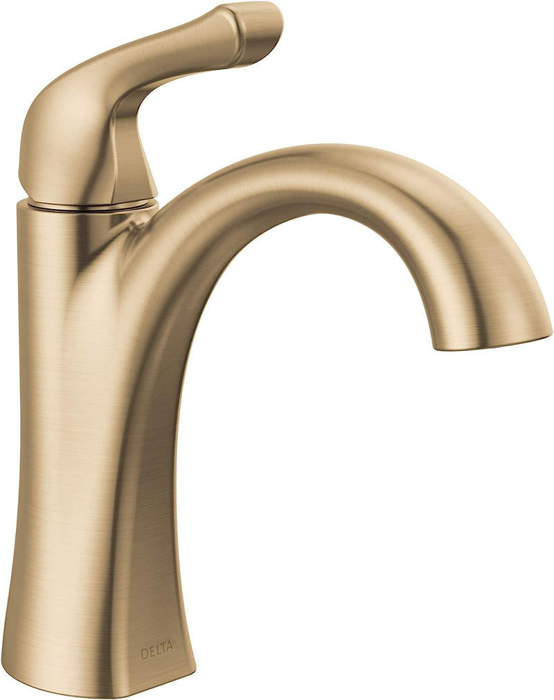 Delta Faucet Arvo Single Hole Bathroom Faucet Brushed Nickel, Single Handle Bathroom Faucet, Bathroom Sink Faucet, Drain Assembly Included, Spotshield Stainless 15840LF-SP Sporting Goods > Outdoor Recreation > Fishing > Fishing Rods Delta Faucet Company Champagne Bronze  