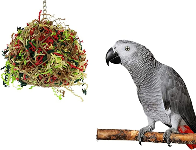 Sweet Feet and Beak Super Shredder Ball - Bird Toys Cage Accessories, Keep Your Birds Foraging for Treasures, Non-Toxic Toys for Birds Big and Small, Shredder Toy Birds Will Love Parrot to Finches Animals & Pet Supplies > Pet Supplies > Bird Supplies > Bird Toys Sweet Feet and Beak 7 inch  