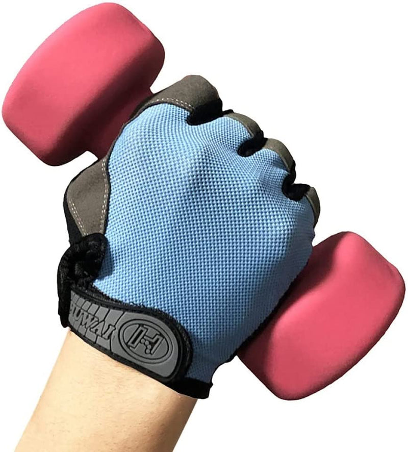 MTB Sport Bike Half Finger Cycling Gloves Anti-Skid Bike Short Finger Gloves Weight Lifting Gloves Summer Outdoor Breathable Gloves Fitness Sport Gloves Wear-Resistant Women and Men Riding Equipmen