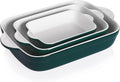 Sweejar Ceramic Baking Dish, Non-Stick Roasting Pan with Handles, Rectangular Lasagna Pan for Cooking, Kitchen, Cake Dinner, Banquet and Daily Use, 13*9 Inches, Set of 3 (Navy) Home & Garden > Kitchen & Dining > Cookware & Bakeware SWEEJAR Jade  