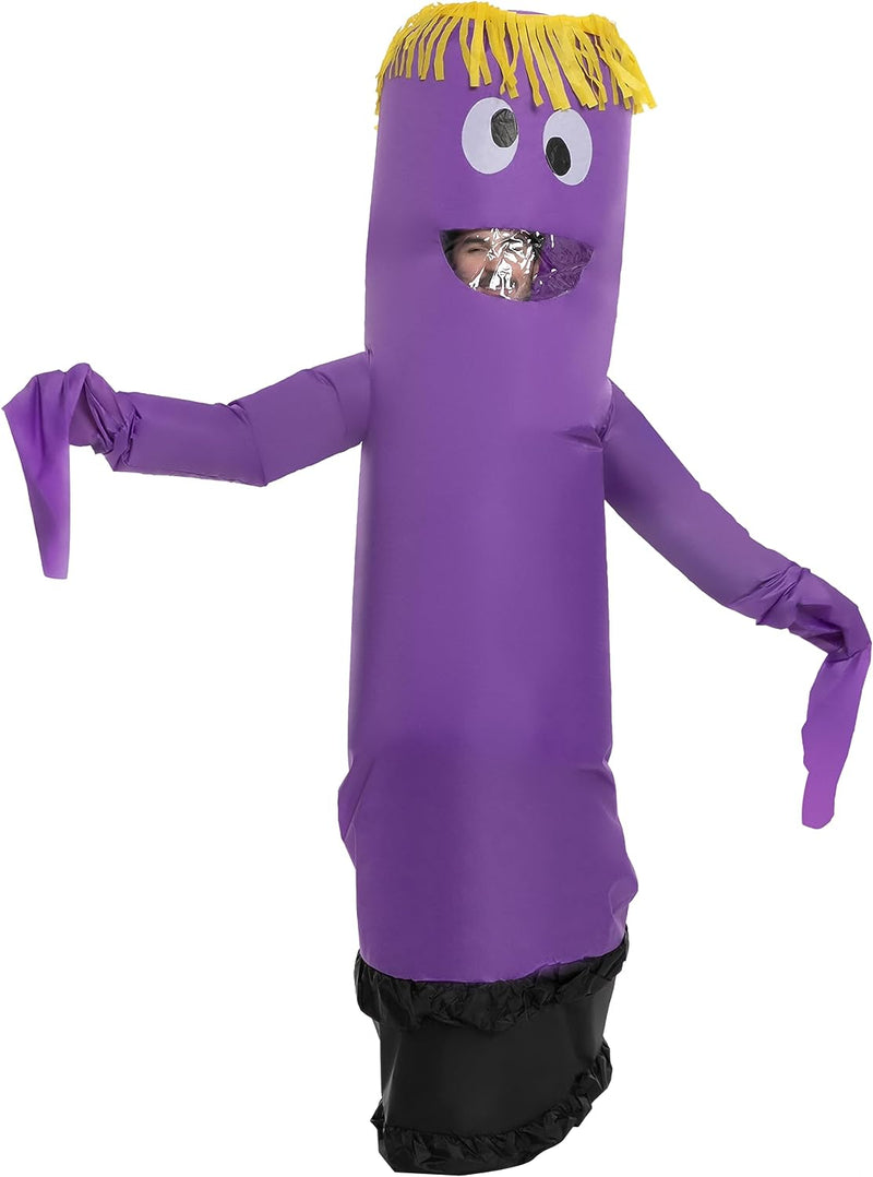 Spooktacular Creations Inflatable Costume Tube Dancer Wacky Waving Arm Flailing Halloween Costume Adult Size  Spooktacular Creations Purple  