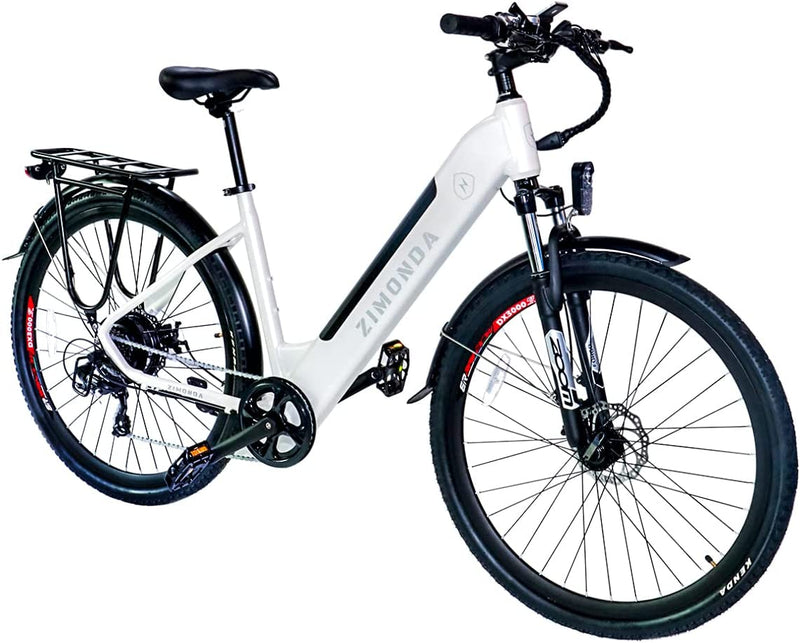 ZIMONDA Electric Bike for Adults 500W BAFANG Motor Ebike Removable 48V 10.4Ah Battery Electric Bicycle with Dashboard Shimano 7 Speed Gears