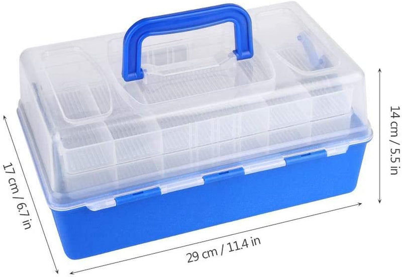 Dioche Fishing Tackle Box, 3 Layers Plastic Fishing Tackle Accessory Storage Hodler Box for Lures Hooks Sporting Goods > Outdoor Recreation > Fishing > Fishing Tackle Dioche   
