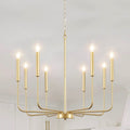 LASENCHOO 8 Lights Farmhouse Chandelier, Black and Gold Modern Chandelier, Classic Candle Pendant Lighting for Kitchen Island Living Room Bedroom Foyer Entryway Dining Room Hanging Lighting Fixtures Home & Garden > Lighting > Lighting Fixtures > Chandeliers LASENCHOO 8 Lights-Gold-E12  