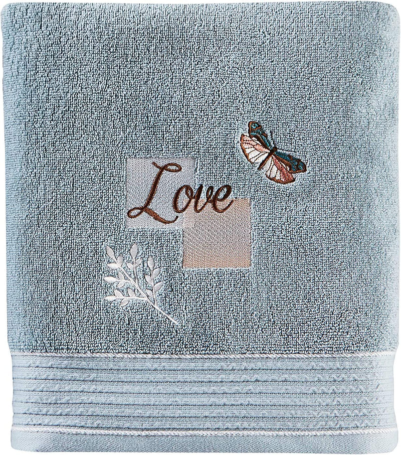 SKL Home by Saturday Knight Ltd. New Hope Bath Towel, Aqua Home & Garden > Linens & Bedding > Towels SKL Home Bath Towel, Aqua  