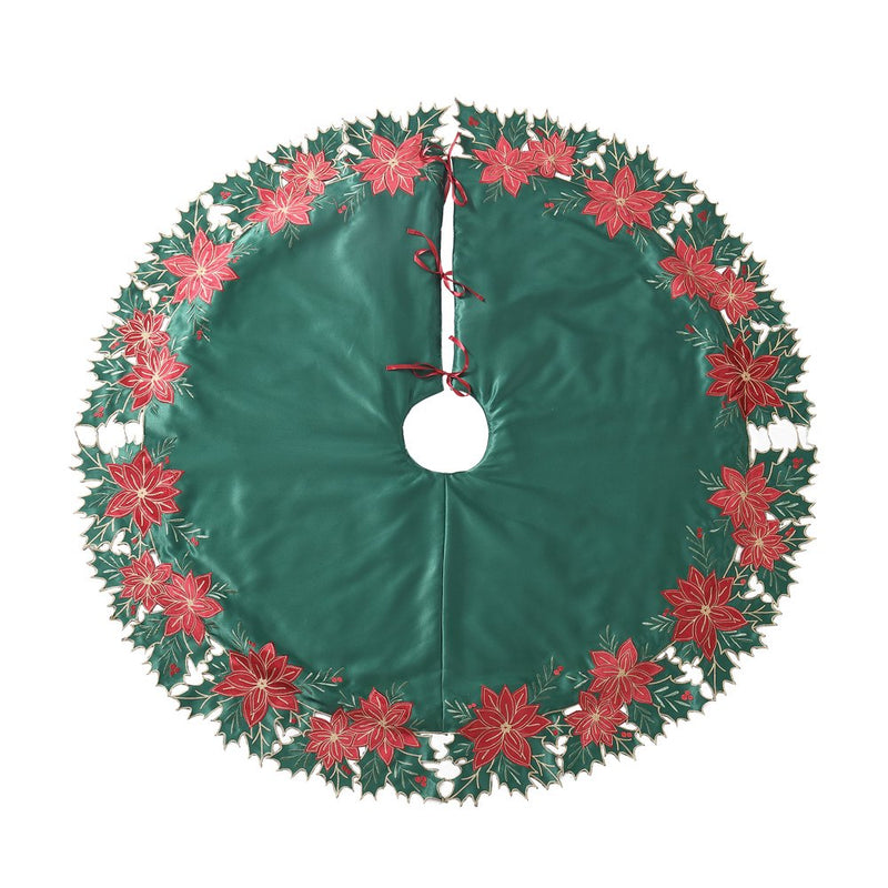 Holiday Time Green Polyester Christmas Tree Skirt, 56" X 56" Home & Garden > Decor > Seasonal & Holiday Decorations > Christmas Tree Skirts Envogue International LLC   