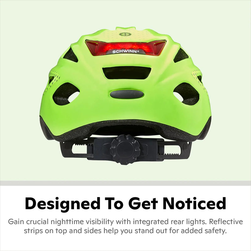 Schwinn Beam LED Lighted Bike Helmet with Reflective Design for Adults, Featuring 360 Degree Comfort System with Dial-Fit Adjustment Sporting Goods > Outdoor Recreation > Cycling > Cycling Apparel & Accessories > Bicycle Helmets Pacific Cycle, inc.   