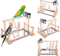 QBLEEV Bird'S Stand Playground Climb Wooden Perches (Bird Stand(14.4" L * 9" W *9.7" H)) Animals & Pet Supplies > Pet Supplies > Bird Supplies QBLEEV bird stand(14.4"L * 9"W *9.7" H)  