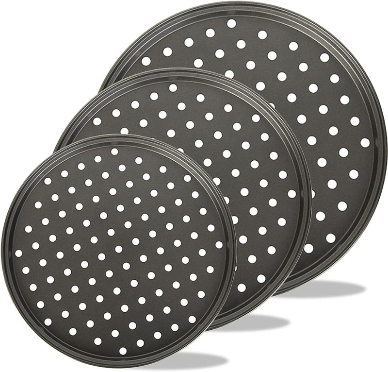 Pizza Pans with Holes 12 Inch Perfect Results Premium Non-Stick Bakeware Pizza Crisper Pan (2 Set) Home & Garden > Kitchen & Dining > Cookware & Bakeware 9M9 3 set  