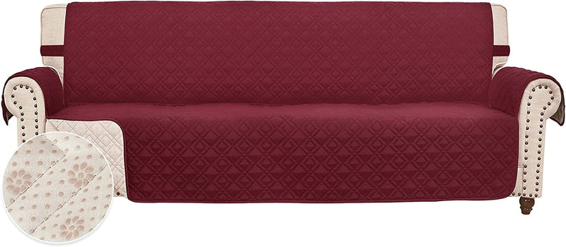 ROSE HOME FASHION Anti-Slip Sofa Cover for Leather Sofa, Couch Covers for 3 Cushion Couch, Slip-Resistant Couch Cover for Leather Sofa, Sofa Covers for Living Room, Couch Covers(Sofa:Darkgrey) Home & Garden > Decor > Chair & Sofa Cushions Rose Home Fashion Merlot 78"X-Large Sofa 