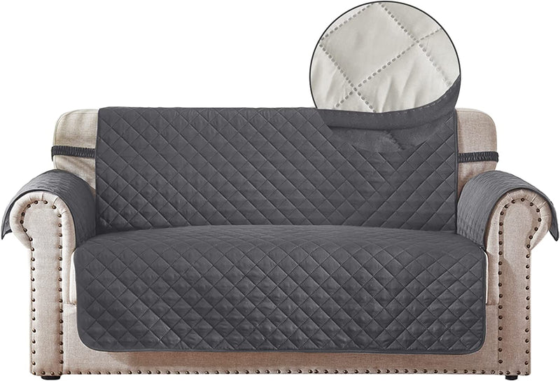 RHF Reversible Sofa Cover, Couch Covers for Dogs, Couch Covers for 3 Cushion Couch, Couch Covers for Sofa, Couch Cover, Sofa Covers for Living Room,Sofa Slipcover,Couch Protector(Sofa:Chocolate/Beige) Home & Garden > Decor > Chair & Sofa Cushions Rose Home Fashion Grey/Beige Small 
