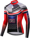 Weimostar Men'S Cycling Jersey Winter Thermal Fleece Long Sleeve Biking Shirts Breathable Sporting Goods > Outdoor Recreation > Cycling > Cycling Apparel & Accessories Weimostar Usa Team X-Large 