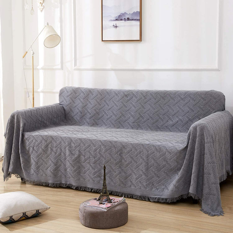 ROSE HOME FASHION Geometrical Sofa Cover, Couch Cover, Couch Covers for 3 Cushion Couch, Sectional Couch Covers, Sofa Covers for Living Room, Couch Covers for Dogs, Couch Protector(Large:Dark Grey) Home & Garden > Decor > Chair & Sofa Cushions Rose Home Fashion Dark Grey X-Large 