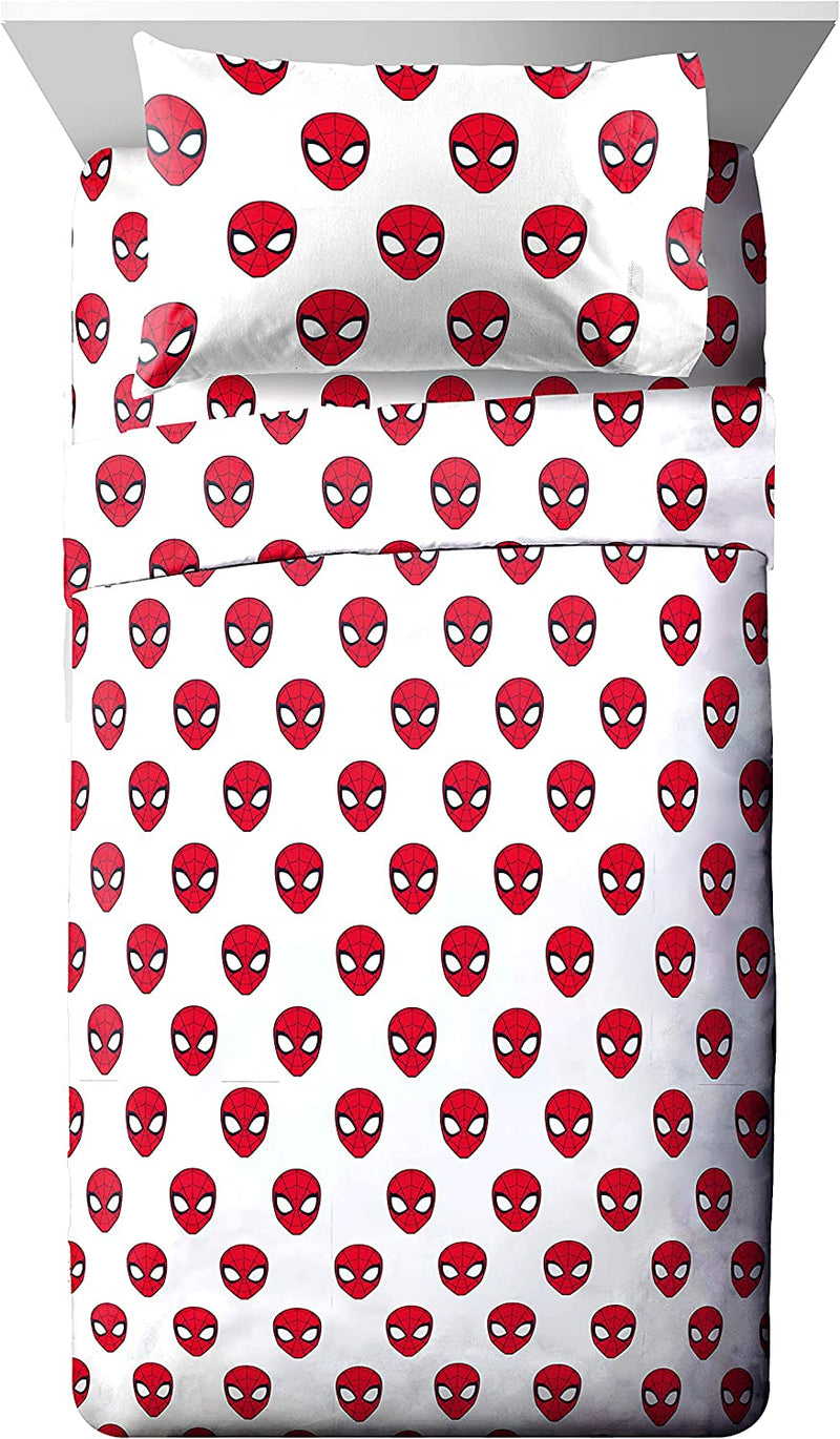 Jay Franco Marvel Spiderman Spidey Daze 6 Piece Bedroom Set- Includes Twin Bed Set & Window Drapes/Curtains - Super Soft Fade Resistant Microfiber Bedding (Official Marvel Product)