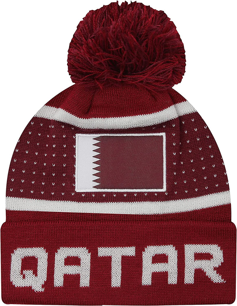 Icon Sports World Soccer Country Pegged Beanie Sporting Goods > Outdoor Recreation > Winter Sports & Activities Icon Sports Qatar | Marron  
