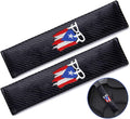 Hangoo 2Pcs Seat Belt Covers Shoulder Pads for Puerto Rico Boricua, Puerto Rico Coqui Car Accessories, Embroidered Logo Black Leather Car Seat Belt Pads Safety Belt Cover Pad. (Coqui) Sporting Goods > Outdoor Recreation > Winter Sports & Activities Seat Belt Covers -2 PR Puerto Rico  