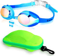 Keary 2 Pack Kids Swim Goggles for Toddler Kids Youth(3-12),Anti-Fog Waterproof Anti-Uv Clear Vision Water Pool Goggles Sporting Goods > Outdoor Recreation > Boating & Water Sports > Swimming > Swim Goggles & Masks Keary Z-mirrored Blue(1 Pack With Car Case)  